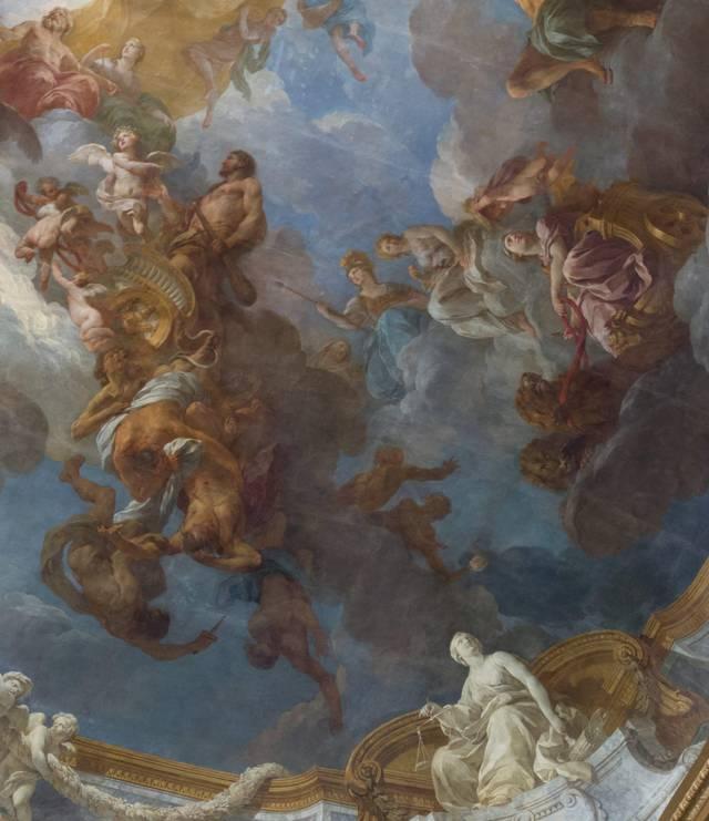 François Lemoyne, « l'Envie, la Colère, la Haine, la Discorde et les autres Vices sont précipités du Ciel », détail de l'Apothéose d'Hercule, Salon d'Hercule, Château de Versailles François Lemoyne, « l'Envie, la Colère, la Haine, la Discorde et les autres Vices sont précipités du Ciel », détail de l'Apothéose d'Hercule, Salon d'Hercule, Château de Versailles
