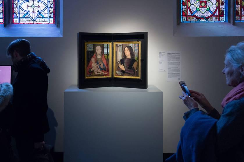 “Diptyque de Maarten van Nieuwenhove”, vue d'ensemble du lieu d'exposition, Musée Hans Memling, Hôpital Saint-Jean, Bruges (Brugge)
