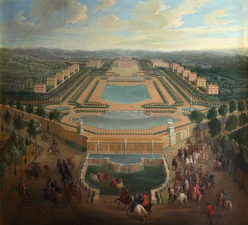 Pierre-Denis MARTIN, «Vue générale du Château de Marly, prise de l’abreuvoir», 1723