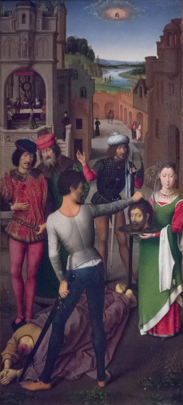 Hans MEMLING, “Triptych of John the Baptist and John the Evangelist”, view of the left inner shutter, Memling Museum, Old St. John's Hospital, Bruges (Brugge) Hans MEMLING, “Triptych of John the Baptist and John the Evangelist”, view of the left inner shutter, Memling Museum, Old St. John's Hospital, Bruges (Brugge)